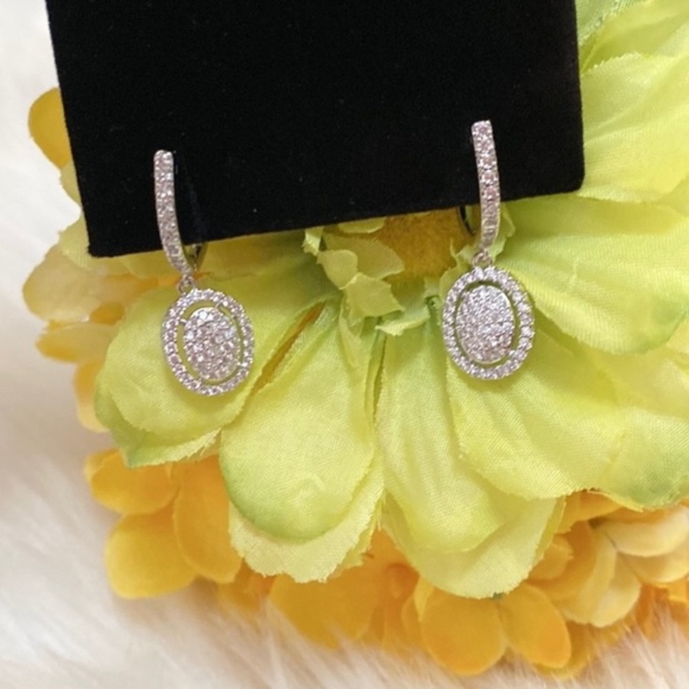 Micro Pave Diamond Dangle Earrings NEW!